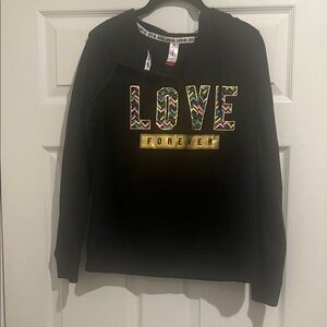 No Boundaries Black 'Love Forever' Sweatshirt